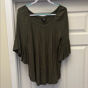 A.N.A Dark Green Women's Blouse size xl